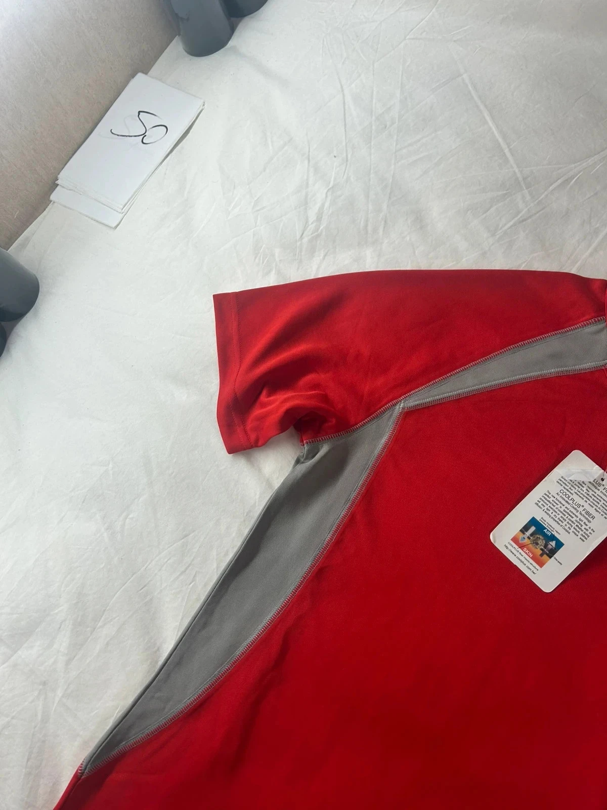 Conjunto de 4 t-shirts vermelho cinza scalis – photo 4